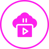 A bright pink chef's hat icon inside a pink circle.