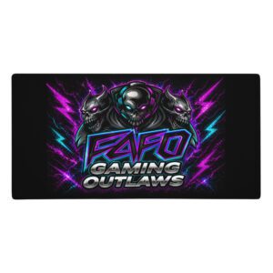 Logo of PAFO Gaming Outlaws with vibrant purple and blue colors.