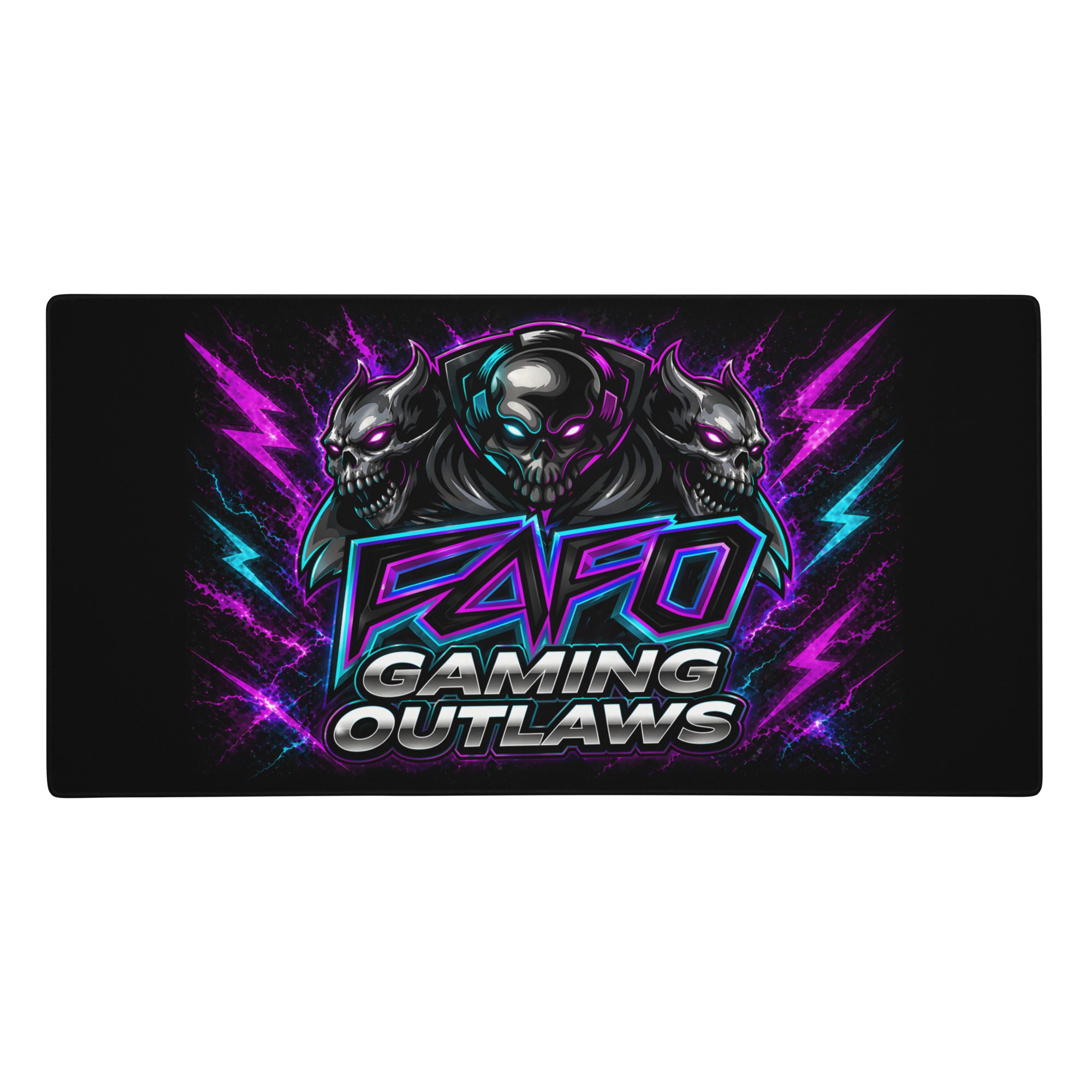 Logo of PAFO Gaming Outlaws with vibrant purple and blue colors.