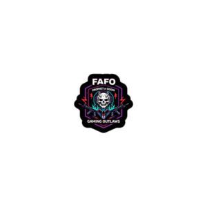 FAFO logo with a skull and bold lettering on a dark emblem.